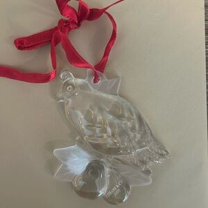 Tiffany & Co. Tiffany Crystal Partridge in Pear Tree Ornament